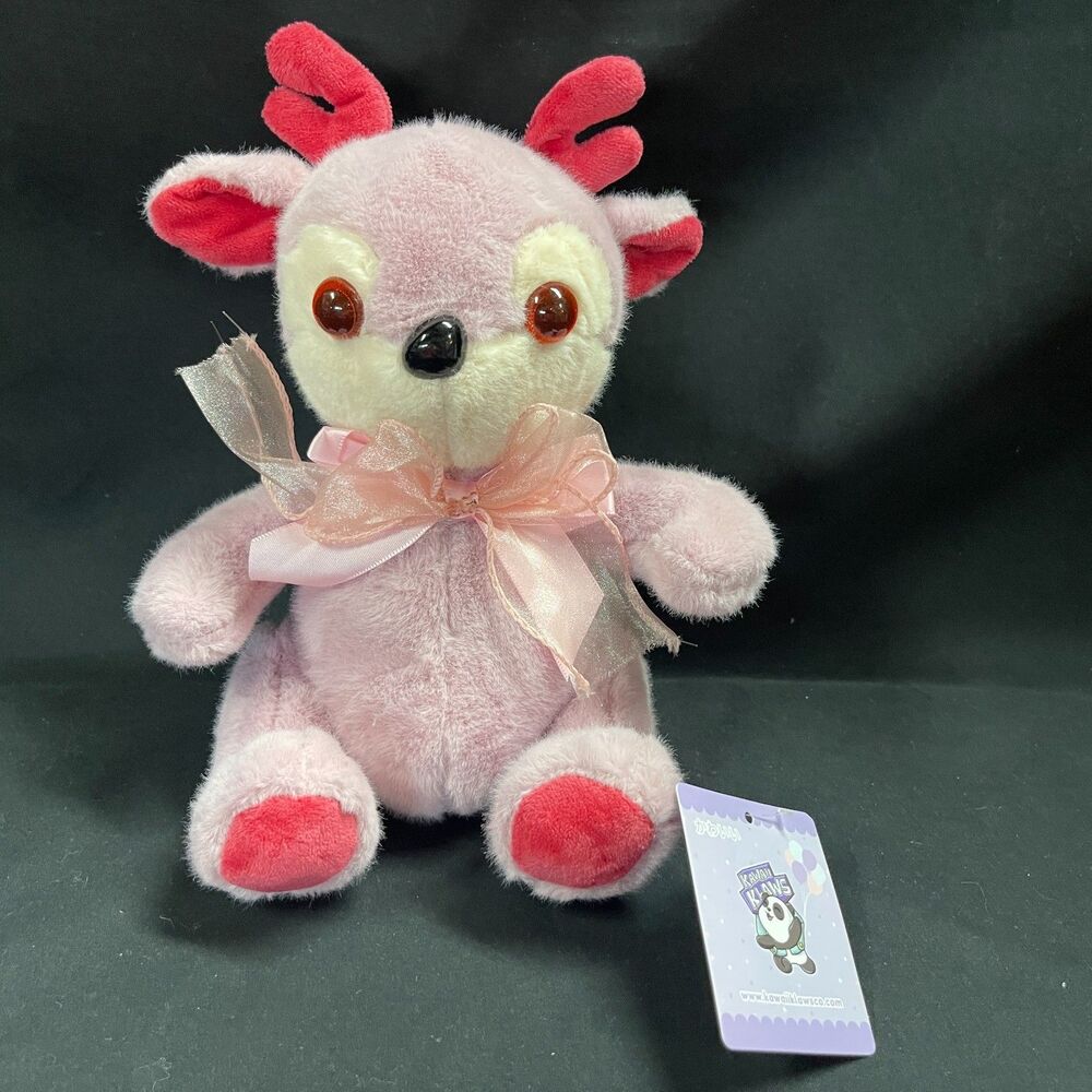 Kawaii Klaws Purple Deer Plush Stuffed Animal Soft Lovie 9”